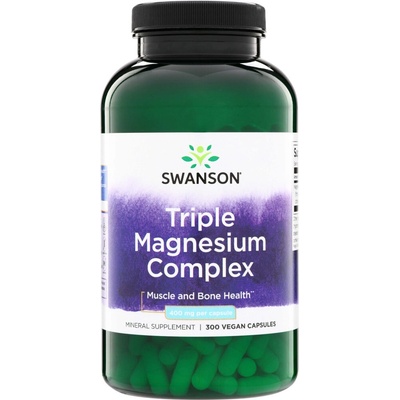 Swanson Triple Magnézium Complex 400 mg 300 kapsúl
