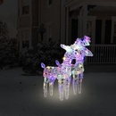 Vidaxl Vianočné soby 2 ks viacfarebné 80 LED akrylové