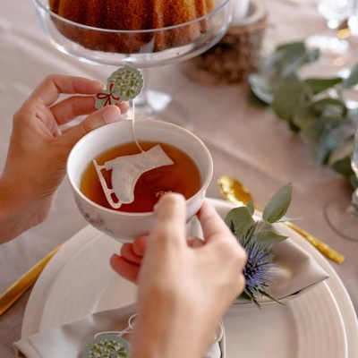 Tea HeritageZelený čaj s jasmínem Ice Skating Jasmine růžová barva zelená barva papír 5 ks