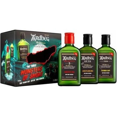 Ardbeg sada Monsters of Smoke 46,67% 3 x 0,2 l (kartón)