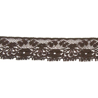 Krajka pevná 25mm nylon 541206 metráž - více barev Barva: 0025 hnědá