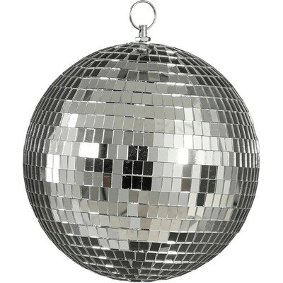 MICA Vianočná ozdoba disco guľa strieborná pr. 20 cm