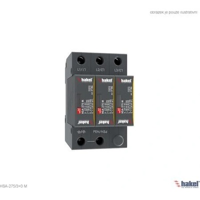 Svodič přepětí T2+T3 Hakel HSA-275/3+0 M
