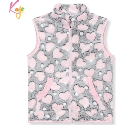 Kugo dívčí flísová vesta KV2329 světle šedá