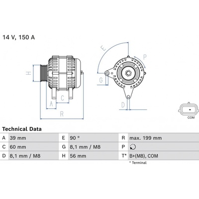Generátor BOSCH 0 986 084 070