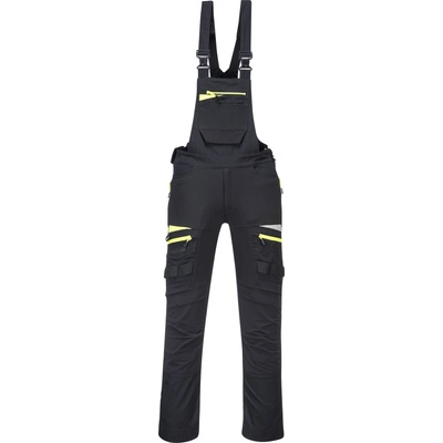 Portwest dx441 / Втален еластичен панталон с полугащеризон - черен xxl (dx441bkrxxl)