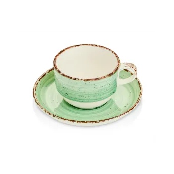 Image 1 of Gural Porselen - Green Чашка с чинийка 230ml. (NBNEO02CT50YS) (0180519)