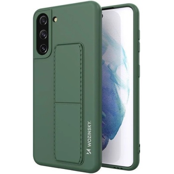 Wozinsky Калъф за телефон Wozinsky Kickstand Flexible Silicone със стойка за Samsung Galaxy S21 Plus 5G, тъмнозелен (KXG0017154)