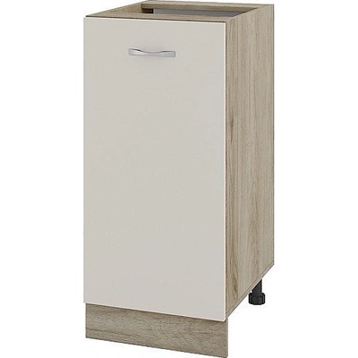 ИРИМ Долен шкаф с една врата и рафт Сити АРС-21 дъб сонома арвен / сатен 40 см