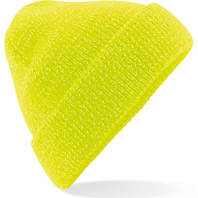 Beechfield pánská pletená čepice B407 Fluorescent Yellow