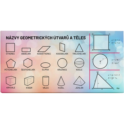 DISK Art Akustický obraz - Matematika (120 x 60 x 8)