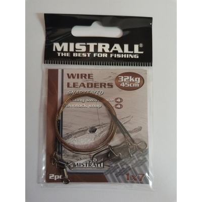 MISTRALL WIRE LEADERS 1x7 brown 45cm 32kg 2ks