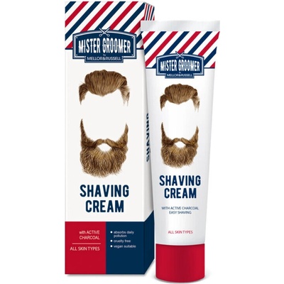 Mister Groomer Крем за бръснене Mister Groomer с активен въглен, 100 ml (150222)