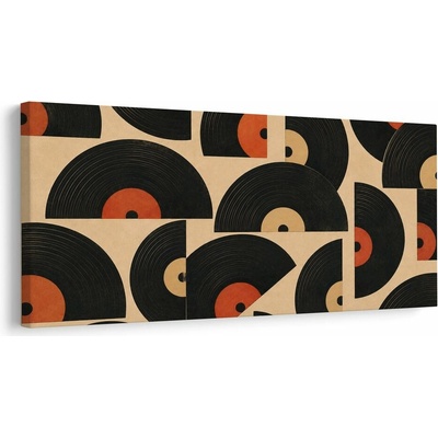 Obraz stylové vinylové kruhy - 80x40