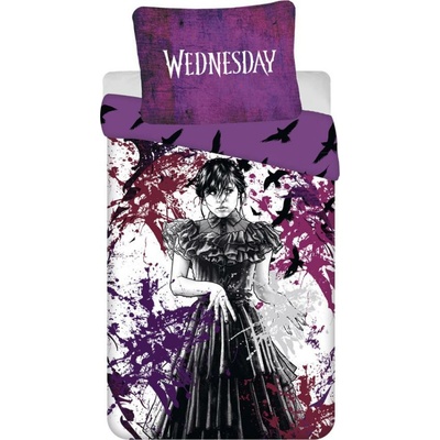 JERRY FABRICS Obliečky Wednesday Raven micro Polyester mikrovlákno 140x200 70x90