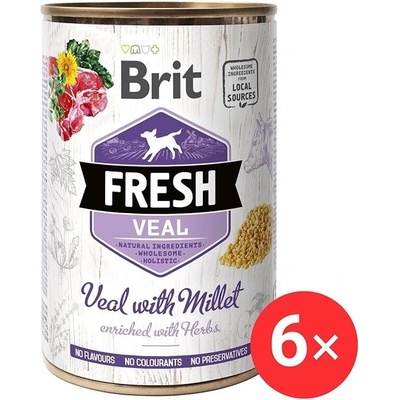 Brit Fresh Veal with Millet 6 x 400 g