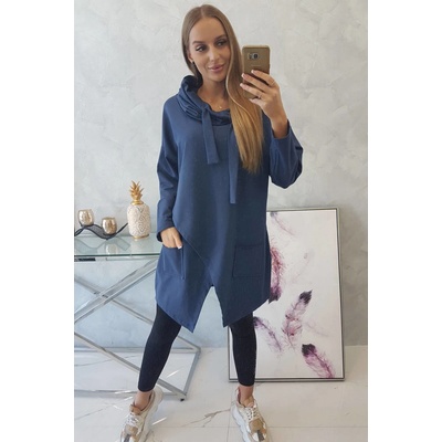 Fashionweek Mikina oversized bavlnená asymetrická tunika K0017 Jeans