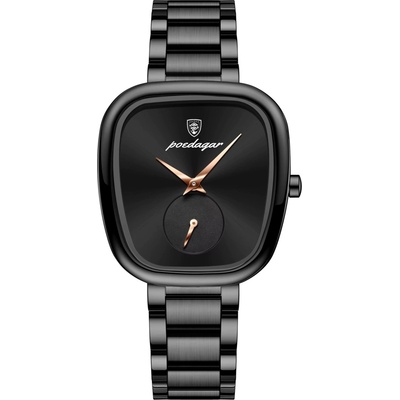 Poedagar Дамски часовник Poedagar CS1892, неръждаема стомана, черен, черен циферблат (CS1892)