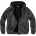 Brandit Мъжки суичър с топла подплата Sweatjacket Teddylining, черен меланж (5038.12245)