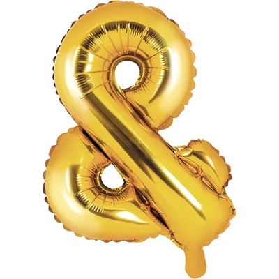 PartyDeco Балон от фолио Mini - Символ & 35 см златен