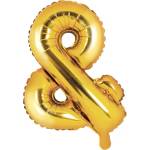 PartyDeco Балон от фолио Mini - Символ & 35 см златен