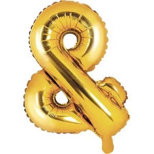 PartyDeco Балон от фолио Mini - Символ & 35 см златен