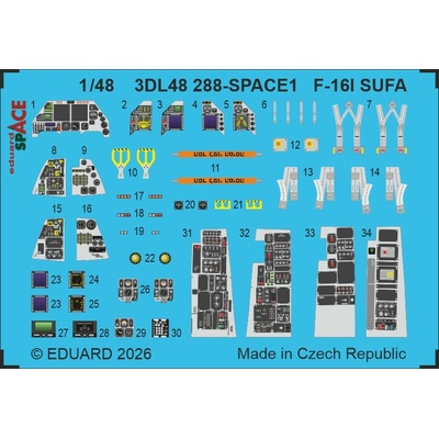 EDUARD F-16I SUFA SPACE 1/48 recommended for KINETIC