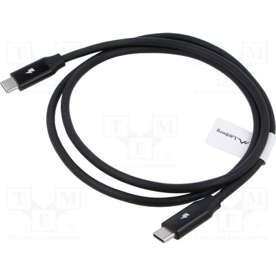 Lanberg CA-CMCM-40CU-0010-BK USB 2.0, USB C vidlice, z obou stran, zlacený, 1m, černý