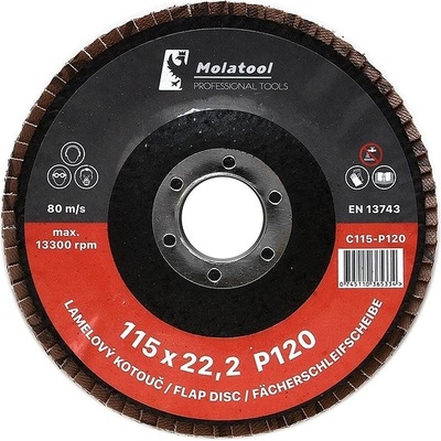 Molatool Lamelový brusný kotouč 115 mm P120 C115-P120