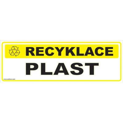 Walteco Recyklace - Plast, 290x100mm, samolepka , 20106