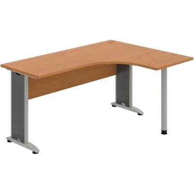 OFFICE PRO s.r.o. HOBIS kancelársky stôl pracovný tvarový, ergo ľavý - CE 60 L, jelša