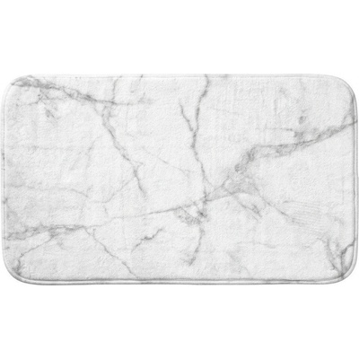 douceur d'intérieur Бял/сив текстилен килим за баня 45x75 cm Marbre - douceur d'intérieur (6GMB501)