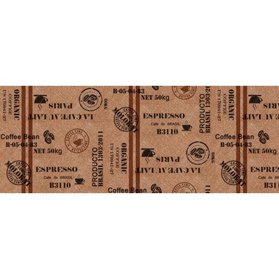 Sanem Plastik 6039 PVC ubrus Florista pytlovina s kávou role 20 m 140cm x2000cm