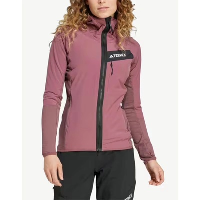 Adidas Terrex Techrock Wind Fleece Jacket Burgundy