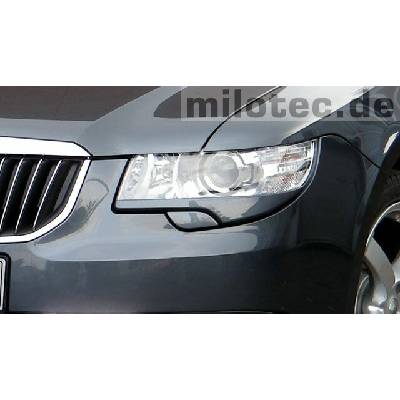 MILOTEC Kryty svetlometov Milotec (mračítka) - ABS/ASA čierny Škoda Superb II 2008-> Limousine / Combi