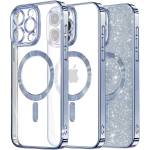 Techsuit Калъф за iPhone 16 Pro - Luxury Glitter MagSafe - Light Blue (KF2335169)