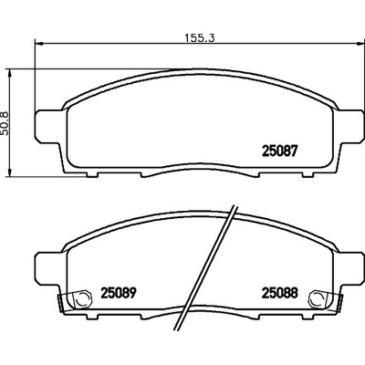 BREMBO Sada brzdových platničiek kotúčovej brzdy P56102