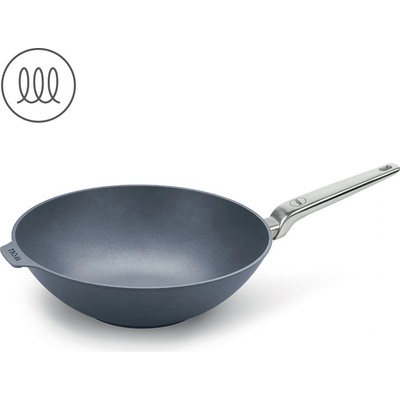 Woll Titánová indukčná panvica Wok s nehrdzavejúcou rukoväťou Diamond Lite PRO 32 cm