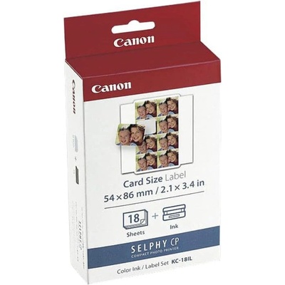 Canon SELPHY KC-18IL Mini Label Ink and Paper Set (7740A001)