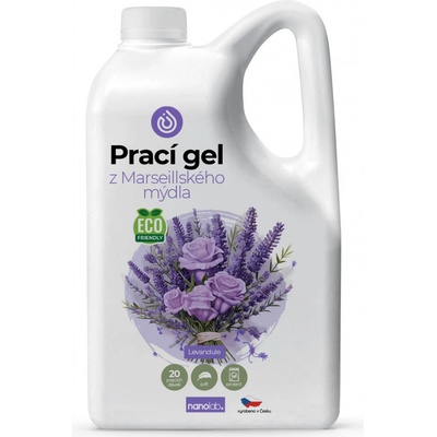 Nanolab Prací gel z Marseillského mýdla pro citlivou pokožku Levandule 2 l – Zbozi.Blesk.cz