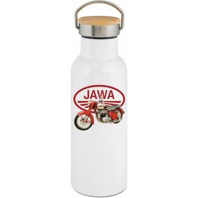 123TRIKO termoska Jawa 500 OHC, bílé logo 500 ml