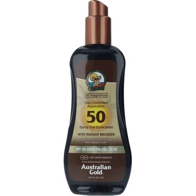 Australian Gold Sunscreen spray gel Bronzer SPF50 237 ml