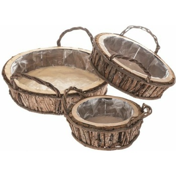 Casa de Engel Дървена саксия с PVC - комплект от 3 броя, 0/6 Casa de Engel | Lilav | Home | UNI