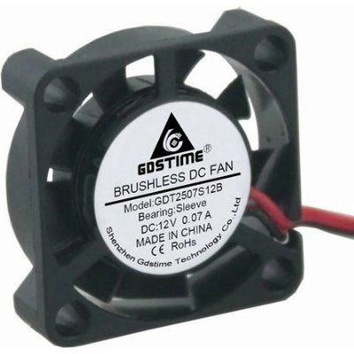 GDSTIME Ventilátor 25x25x7mm, 12V DC, XH2.54
