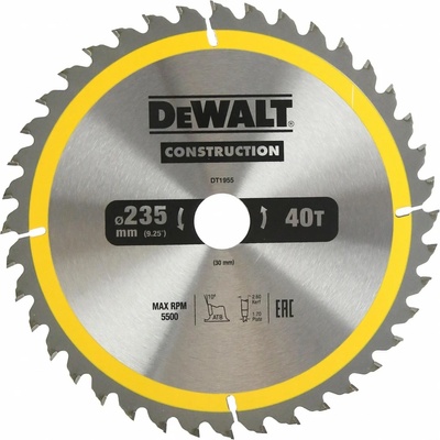 DeWALT DT1955 Pilový kotouč 235x30mm 40z ATB 10° – Zbozi.Blesk.cz
