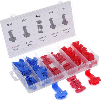 Svorkovnice rychlospojky automobilové elektrické, sada 50 kusů, 0,5 - 2,5 mm TA4165 84199