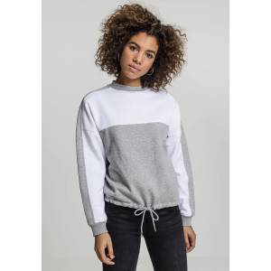 Urban Classics Дамска спортна блуза в сиво и бяло Urban Classics grey/whiteMODEL164 SALE - , размер XL