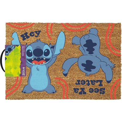 CurePink GP86443 Lilo And Stitch Ahoj/Uvidíme se později hnědá 60 x 40 cm