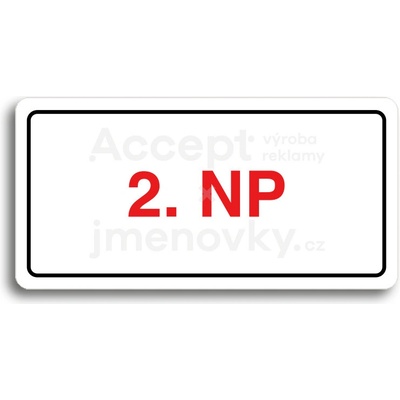 ACCEPT Piktogram 2. NP - bílá tabulka - barevný tisk