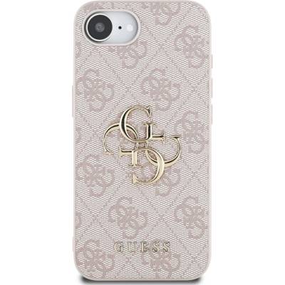 GUESS Гръб Guess за iPhone 16E, PU, 4G Metal Logo, Розов